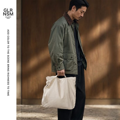 ショルダーバッグ メンズ レディース 大きめ A4 ブランド バッグ トートバッグ 2WAY 斜めがけ 軽量 軽い 大人 布 Herringbone Shoulder Bag S SO786JK （アイボリー）｜詳細画像