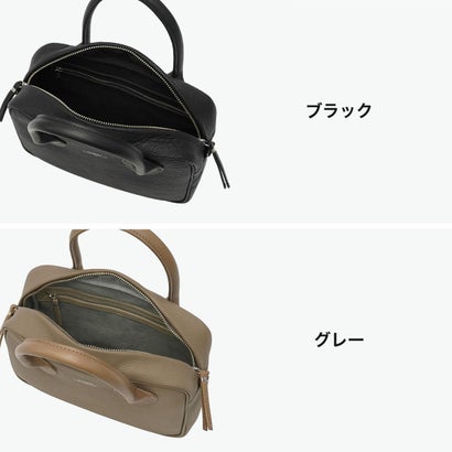 スロウ SLOW ボストンバッグ レディース メンズ 小さめ バッグ ミニボストン 軽量 ブランド ミニ ショルダーバッグ 斜めがけ 本革 レザー 肩掛け Shrink Mini Boston Bag 306S62S （ブラック）｜詳細画像