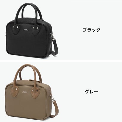 スロウ SLOW ボストンバッグ レディース メンズ 小さめ バッグ ミニボストン 軽量 ブランド ミニ ショルダーバッグ 斜めがけ 本革 レザー 肩掛け Shrink Mini Boston Bag 306S62S （グレー）｜詳細画像