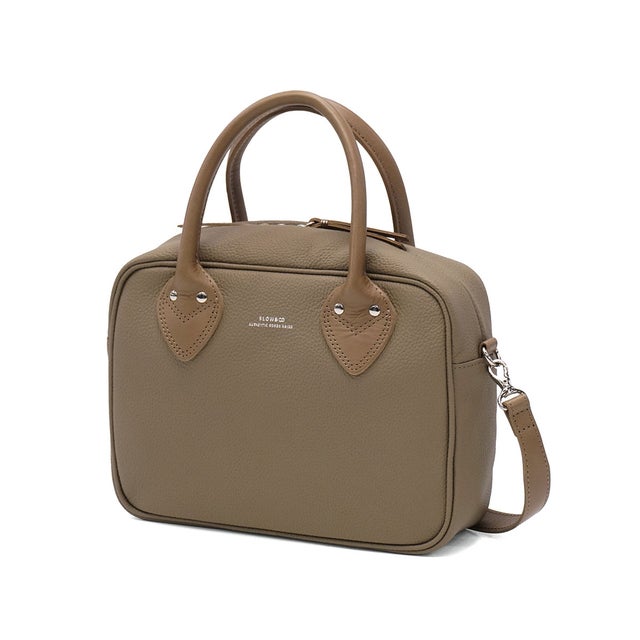 ボストンバッグ レディース メンズ 小さめ バッグ ミニボストン 軽量 ブランド ミニ ショルダーバッグ 斜めがけ 本革 レザー 肩掛け Shrink Mini Boston Bag 306S62S （グレー）