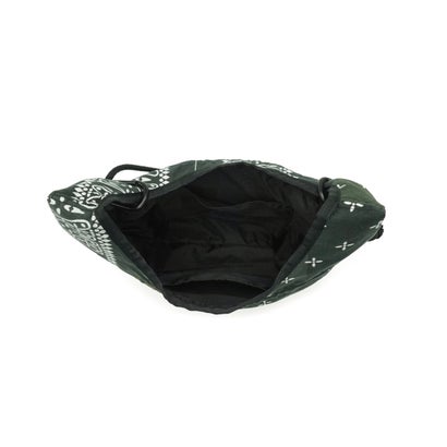 ショルダーバッグ ブランド redad and fluffy×SML マルシェバッグ バンダナ柄 巾着バッグ 日本製 A5 2WAY RAPHINHA BANDANNA ECO BAG 463S2 （KHAKI）｜詳細画像