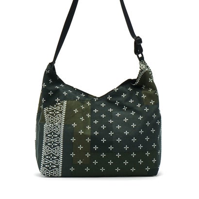 ショルダーバッグ ブランド トート 日本製 redad and fluffy×SML 軽量 バンダナ 2WAY A4 B4 RAPHINHA BANDANNA SHOULDER BAG 463S1 （KHAKI）｜詳細画像