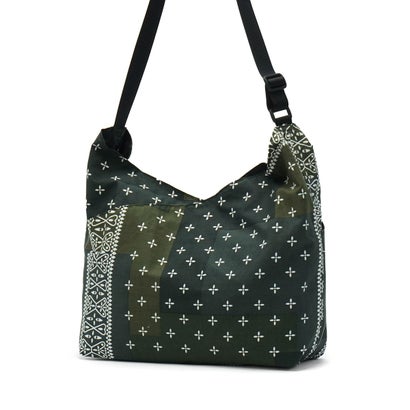 ショルダーバッグ ブランド トート 日本製 redad and fluffy×SML 軽量 バンダナ 2WAY A4 B4 RAPHINHA BANDANNA SHOULDER BAG 463S1 （BLACK）｜詳細画像
