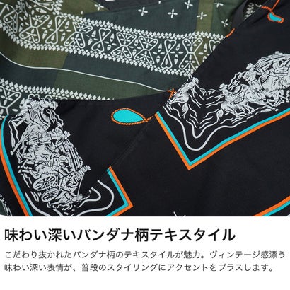 ショルダーバッグ ブランド トート 日本製 redad and fluffy×SML 軽量 バンダナ 2WAY A4 B4 RAPHINHA BANDANNA SHOULDER BAG 463S1 （BLACK）｜詳細画像