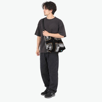 ショルダーバッグ ブランド トート 日本製 redad and fluffy×SML 軽量 バンダナ 2WAY A4 B4 RAPHINHA BANDANNA SHOULDER BAG 463S1 （BLACK）｜詳細画像