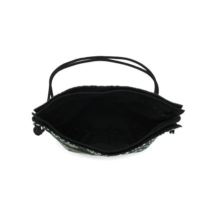 ショルダーバッグ レディース メンズ おしゃれ 軽量 redad and fluffy×SML 日本製 RAPHINHA BANDANNA DRAWSTRINGS SHOULDER 463S3 （BLACK）｜詳細画像
