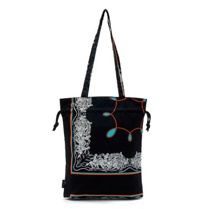 トートバッグ レディース メンズ おしゃれ ブランド redad and fluffy×SML 巾着バッグ RAPHINHA BANDANNA THICKNESS TOTE BAG 463S4 （KHAKI）｜詳細画像