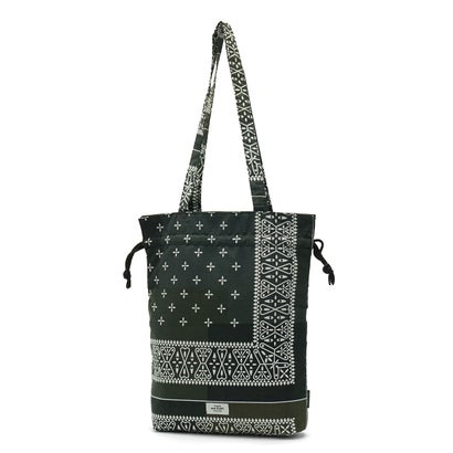 トートバッグ レディース メンズ おしゃれ ブランド redad and fluffy×SML 巾着バッグ RAPHINHA BANDANNA THICKNESS TOTE BAG 463S4 （KHAKI）｜詳細画像