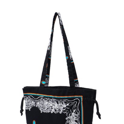 トートバッグ レディース メンズ おしゃれ ブランド redad and fluffy×SML 巾着バッグ RAPHINHA BANDANNA THICKNESS TOTE BAG 463S4 （KHAKI）｜詳細画像