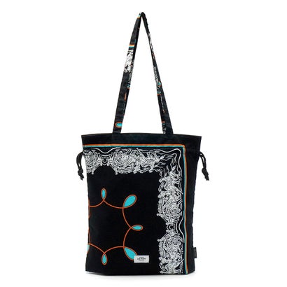 トートバッグ レディース メンズ おしゃれ ブランド redad and fluffy×SML 巾着バッグ RAPHINHA BANDANNA THICKNESS TOTE BAG 463S4 （BLACK）｜詳細画像