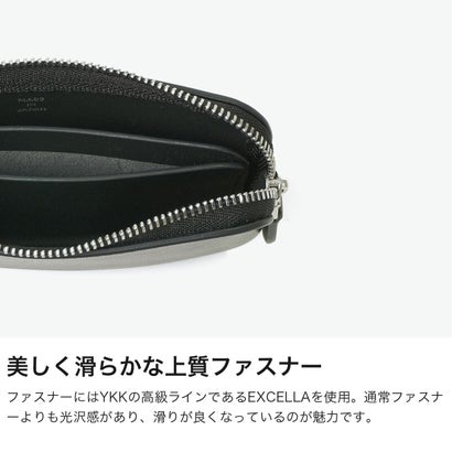 正規取扱店 財布 メンズ レディース かわいい コンパクト スリム 薄型 薄い ブランド 革 本革 レザー シンプル 無地 日本製 L字ファスナー PAL OVAL ZIP WALLET S （WARMGREY）｜詳細画像