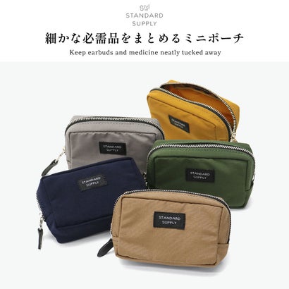 正規取扱店 ポーチ レディース メンズ 小物入れ 小さめ ミニ かわいい 軽量 軽い おしゃれ シンプル スクエア型 小さい 日本製 SIMPLICITY SQUARE POUCH S （ダークブラウン）｜詳細画像