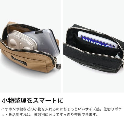 正規取扱店 ポーチ レディース メンズ 小物入れ 小さめ ミニ かわいい 軽量 軽い おしゃれ シンプル スクエア型 小さい 日本製 SIMPLICITY SQUARE POUCH S （ダークブラウン）｜詳細画像