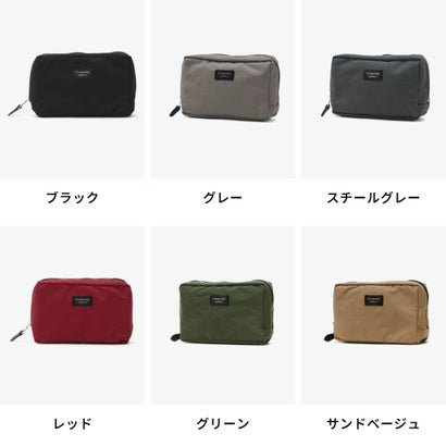 正規取扱店 ポーチ メンズ レディース 小物入れ かわいい 軽量 軽い おしゃれ シンプル スクエア型 横型 小さめ カジュアル コンパクト 日本製 SIMPLICITY SQUARE POUCH M （ダークブラウン）｜詳細画像