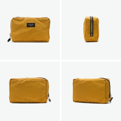 正規取扱店 ポーチ レディース メンズ 小物入れ かわいい 軽量 軽い 大きめ おしゃれ シンプル スクエア型 横型 カジュアル ブランド 日本製 SIMPLICITY SQUARE POUCH L （サンドベージュ）｜詳細画像