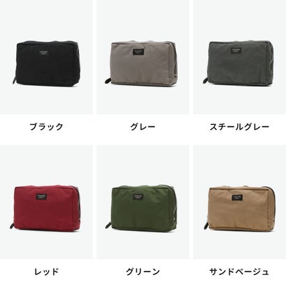 正規取扱店 ポーチ レディース メンズ 小物入れ かわいい 軽量 軽い 大きめ おしゃれ シンプル スクエア型 横型 カジュアル ブランド 日本製 SIMPLICITY SQUARE POUCH L （サンドベージュ）｜詳細画像