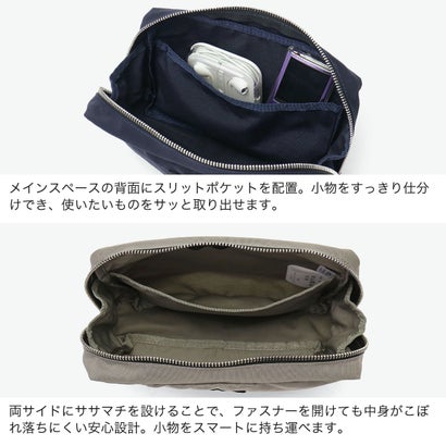 正規取扱店 ポーチ レディース メンズ 小物入れ かわいい 軽量 軽い 大きめ おしゃれ シンプル スクエア型 横型 カジュアル ブランド 日本製 SIMPLICITY SQUARE POUCH L （ダークブラウン）｜詳細画像