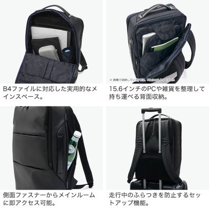 正規品5年保証 リュック ビジネス 通勤 ビジネスリュック PC B4 18L-23L拡張可能 15.6インチ Z PACK type-C2 Laminated Backpack Expandable 81433 （ブラック(11)）｜詳細画像