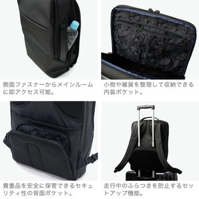 正規品5年保証 リュック メンズ ビジネス 通勤 出張 ビジネスリュック PC バックパック A4 13L 14インチ 撥水 Z PACK type-C2 Laminated Backpack 81431 （ブラック）｜詳細画像