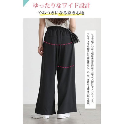 美シルエットツータックドレープパンツ （ライトベージュ）｜詳細画像