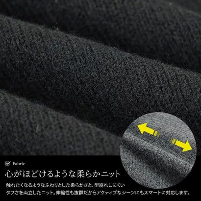 ゴールドジャパン GOLDJAPAN スキッパーカラーニットワンピース （チャコール）｜詳細画像