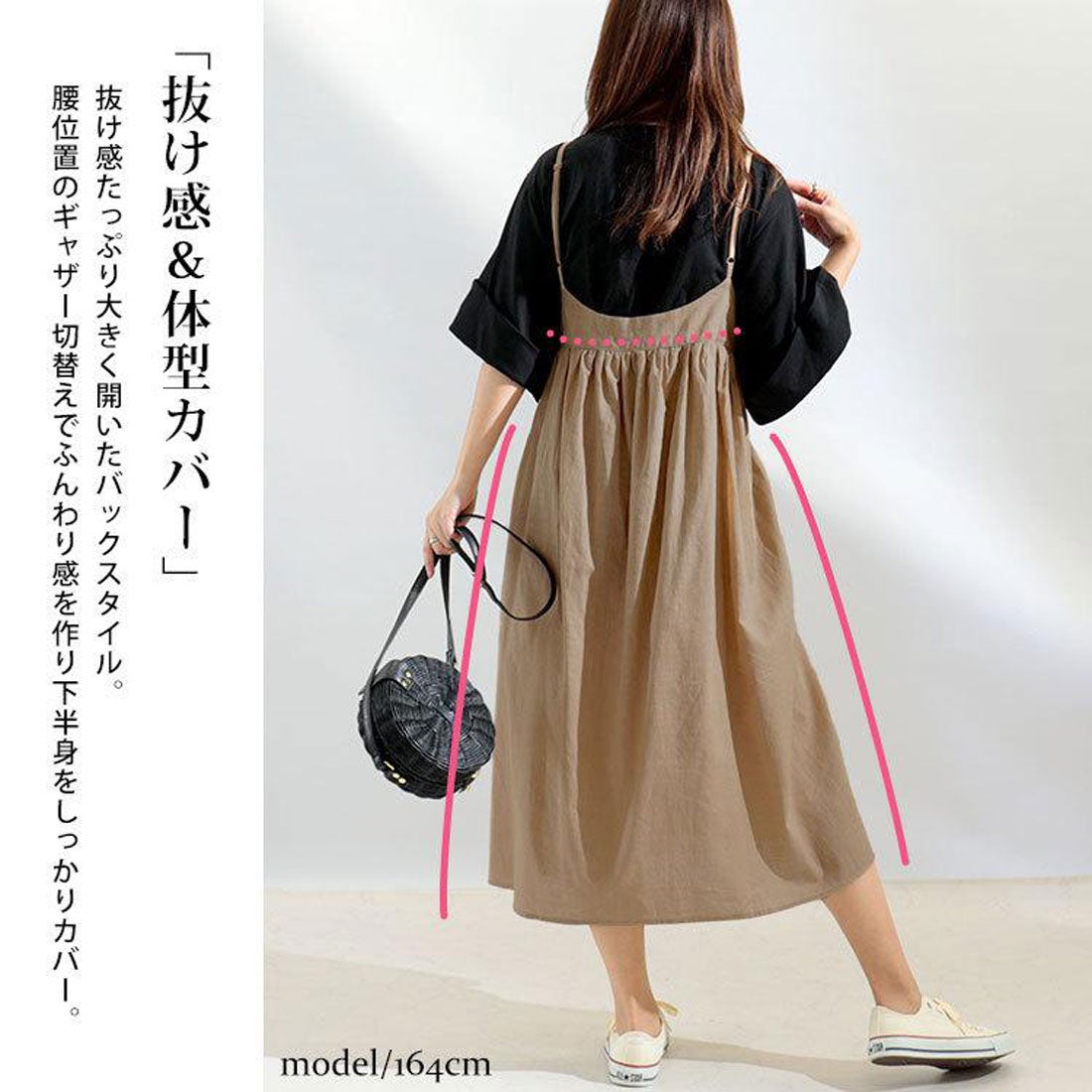 ゴールドジャパン GOLDJAPAN コットンエプロンワンピース 【大きい