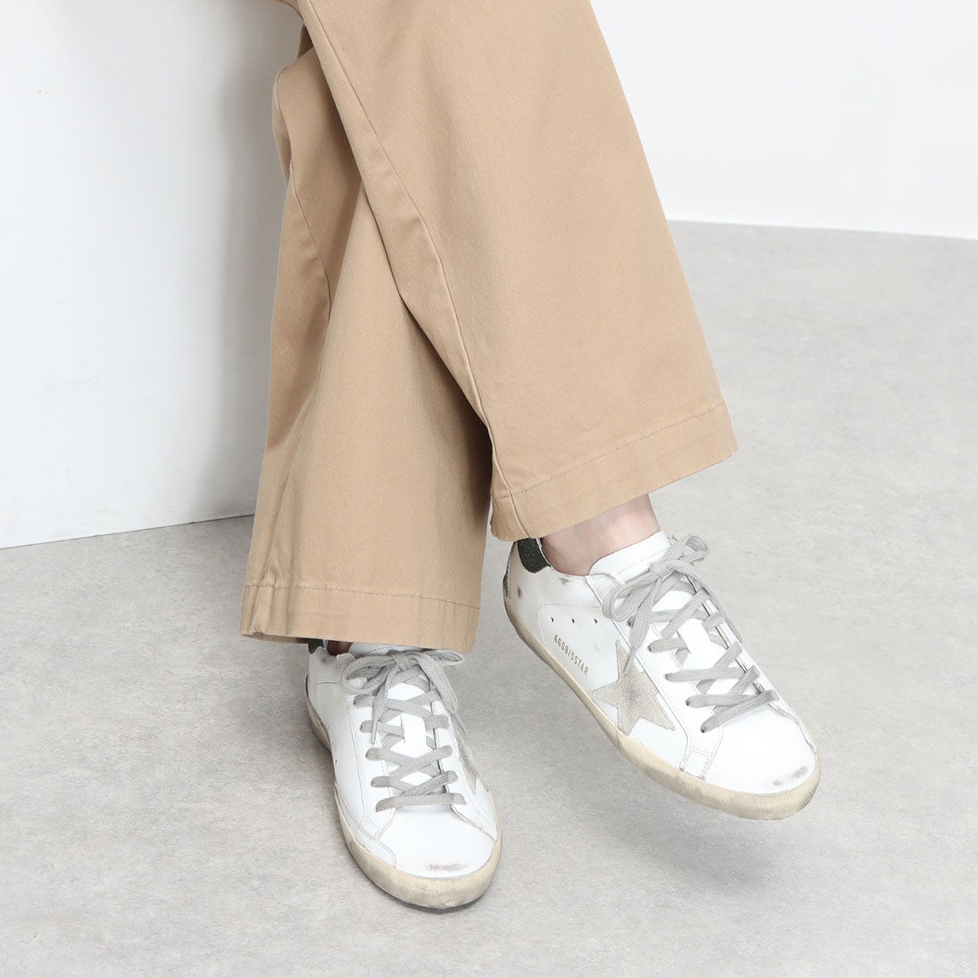 ゴールデングース GOLDEN GOOSE レザーローカットスニーカー（WHITE