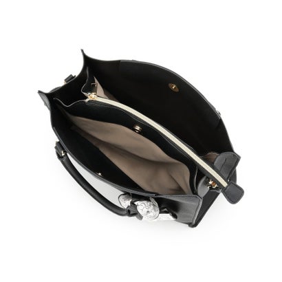 スクエア3層スカーフ付2WAYトート （ブラック(019)）｜詳細画像