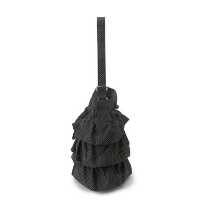 グローブ grove 人気BAGにドット柄・レースが新登場！ティアードドロストショルダー （ブラック(419)）｜詳細画像