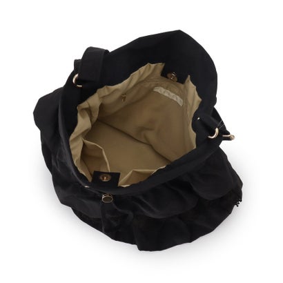 グローブ grove 人気BAGにドット柄・レースが新登場！ティアードドロストショルダー （ブラック(419)）｜詳細画像