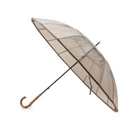 16K プラスティックパイピング 長傘雨傘 ビニール傘 （ダークブラウン(043)）