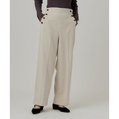 【丈選】起毛ジャカードマリンワイドパンツ （ライトベージュ(051)）｜詳細画像