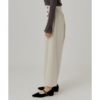 【丈選】起毛ジャカードマリンワイドパンツ （ブラウン(043)）｜詳細画像