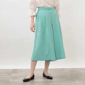 麻調ヘリンボンスカートパンツ （グリーン(022)）