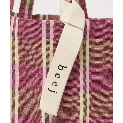 EX beej CHK フラット TOTE （PINK）｜詳細画像
