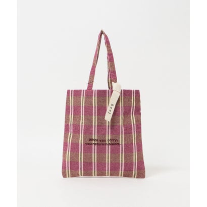 EX beej CHK フラット TOTE （PINK）｜詳細画像