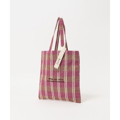 EX beej CHK フラット TOTE （PINK）｜詳細画像