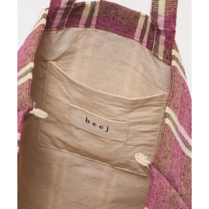 EX beej CHK フラット TOTE （PINK）｜詳細画像