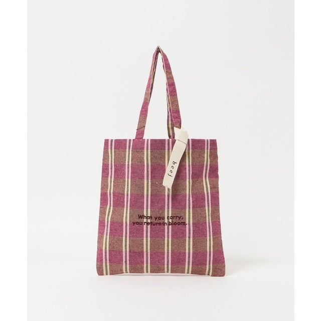 EX beej CHK フラット TOTE （PINK）