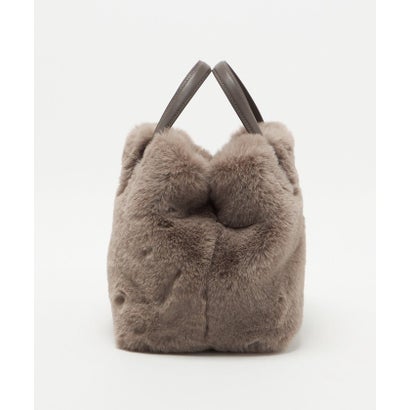 F/FUR TOTE WITH POUCH （DK.BROWN）｜詳細画像