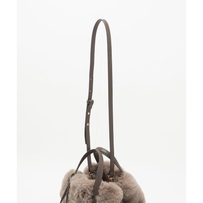 F/FUR TOTE WITH POUCH （DK.GRAY）｜詳細画像