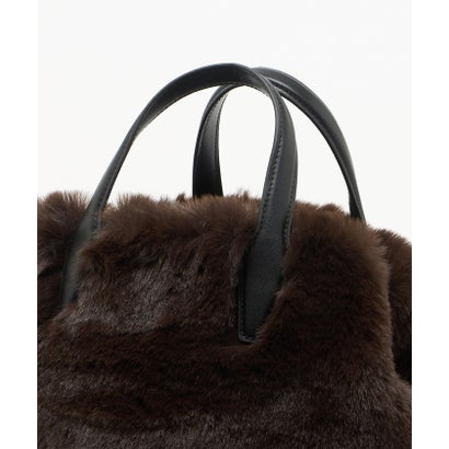 F/FUR TOTE WITH POUCH （DK.GRAY）｜詳細画像