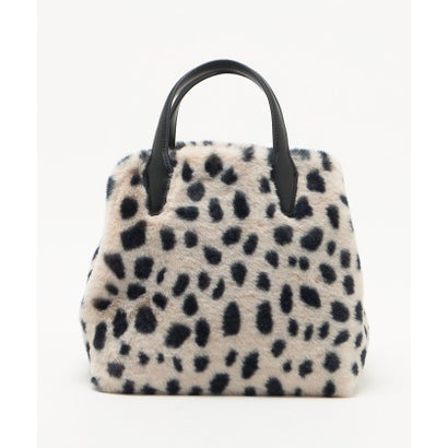 F/FUR TOTE WITH POUCH （DK.GRAY）｜詳細画像