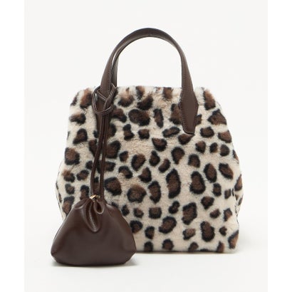 F/FUR TOTE WITH POUCH （DK.GRAY）｜詳細画像
