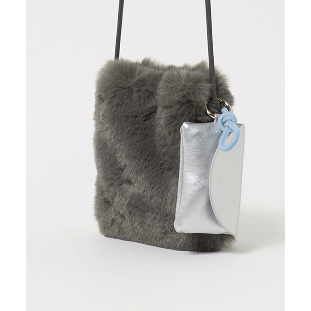 FUR/LIKE PCT WITH POUCH （DK.GRAY）