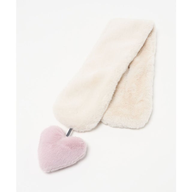 GLR F/FUR モチーフMUFFハート （OFF WHITE）