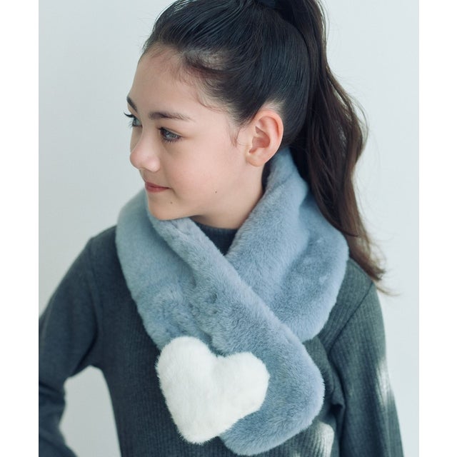 GLR F/FUR モチーフMUFFハート （COBALT）