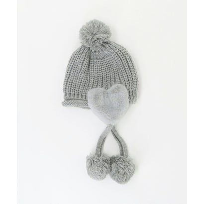 GLR ハートモチーフKNITCAP （MD.GRAY）｜詳細画像