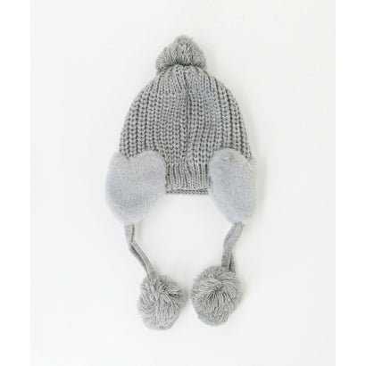 GLR ハートモチーフKNITCAP （MD.GRAY）｜詳細画像