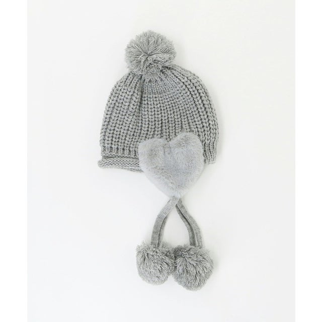 GLR ハートモチーフKNITCAP （MD.GRAY）